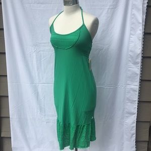Green Halter Knit Dress
